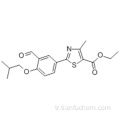 Etil 2- (3-formil-4-izobütoksifenil) -4-metiltiazol-5-karboksilat CAS 161798-03-4